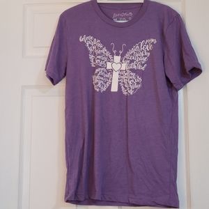 Love In Faith t-shirt purple M